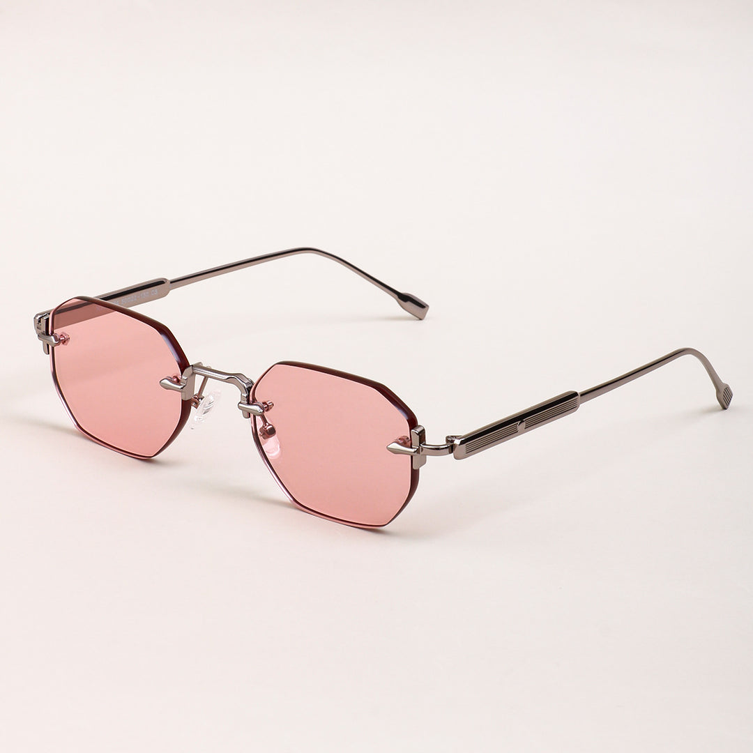 Dame solbrille med elegant åttkantet ramme og komfortable nesepads Luvikno