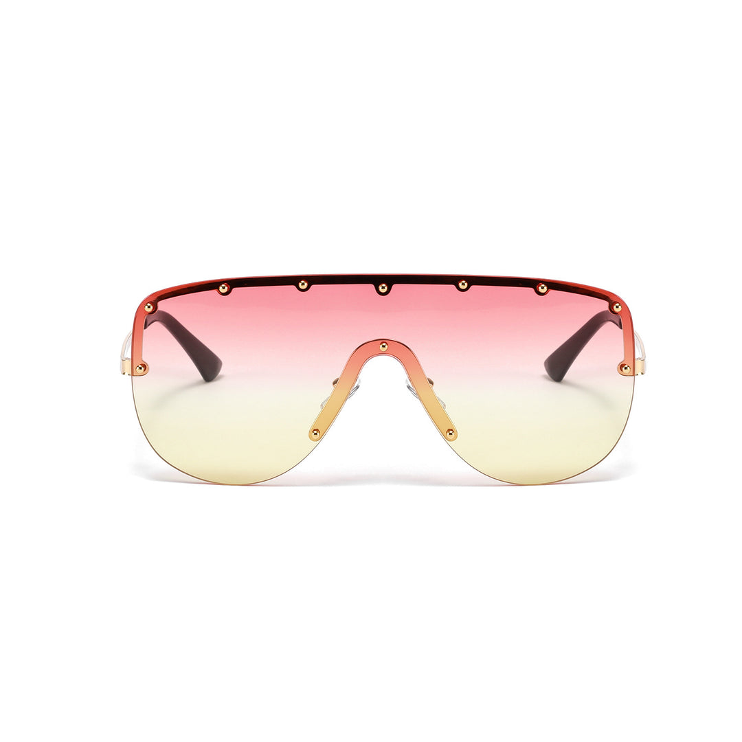Damer futuristisk oversized solbrille Luvikno