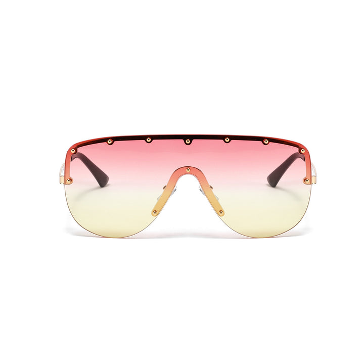 Damer futuristisk oversized solbrille Luvikno