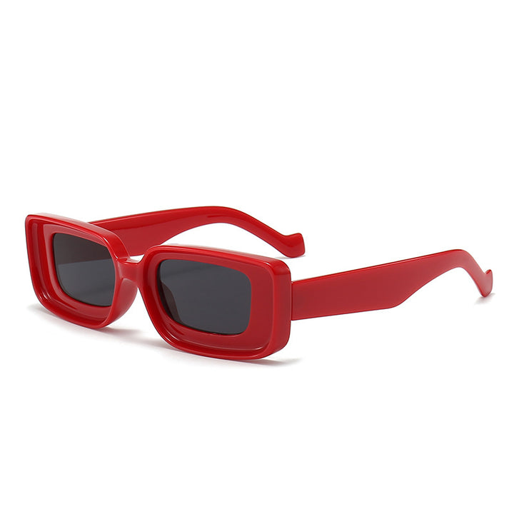 Dame moteriktig firkantet solbrille med innovativt design Luvikno