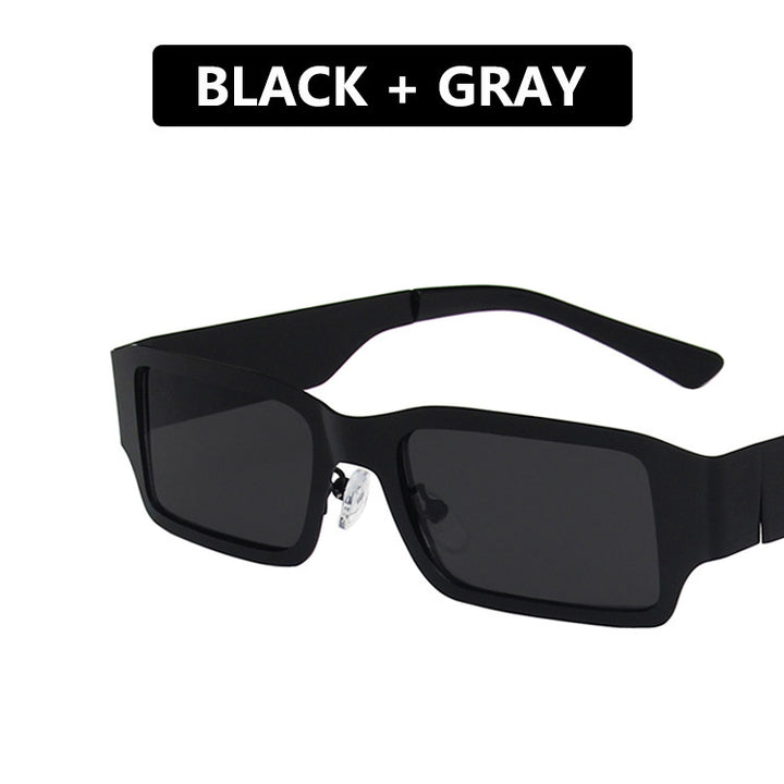 Dame geometrisk solbrille med beskyttende UV-filter og robust metallramme Luvikno