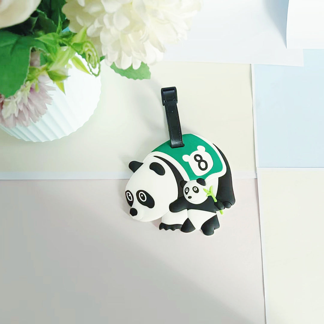 Unisex bagasjelapp i søtt pandadesign Luvikno