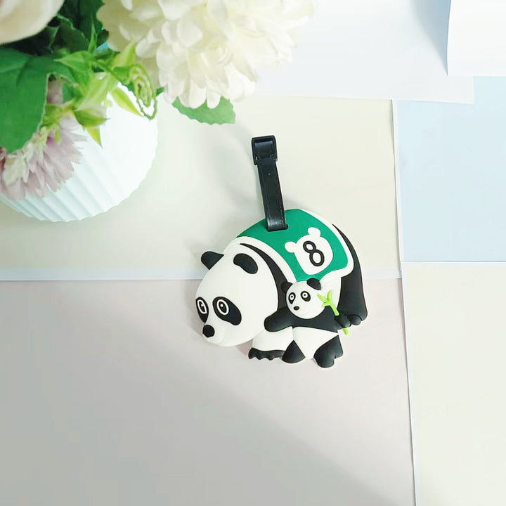 Unisex bagasjelapp i søtt pandadesign Luvikno