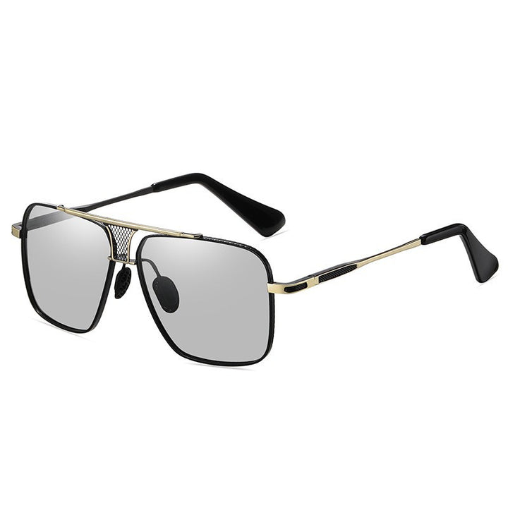 Dame Kvadratisk Solbrille med stilfull metallramme og høykvalitets UV-beskyttelse Luvikno