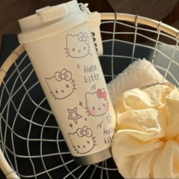 Damen Isolering Kaffeebecher med morsomt Hello Kitty Design Luvikno