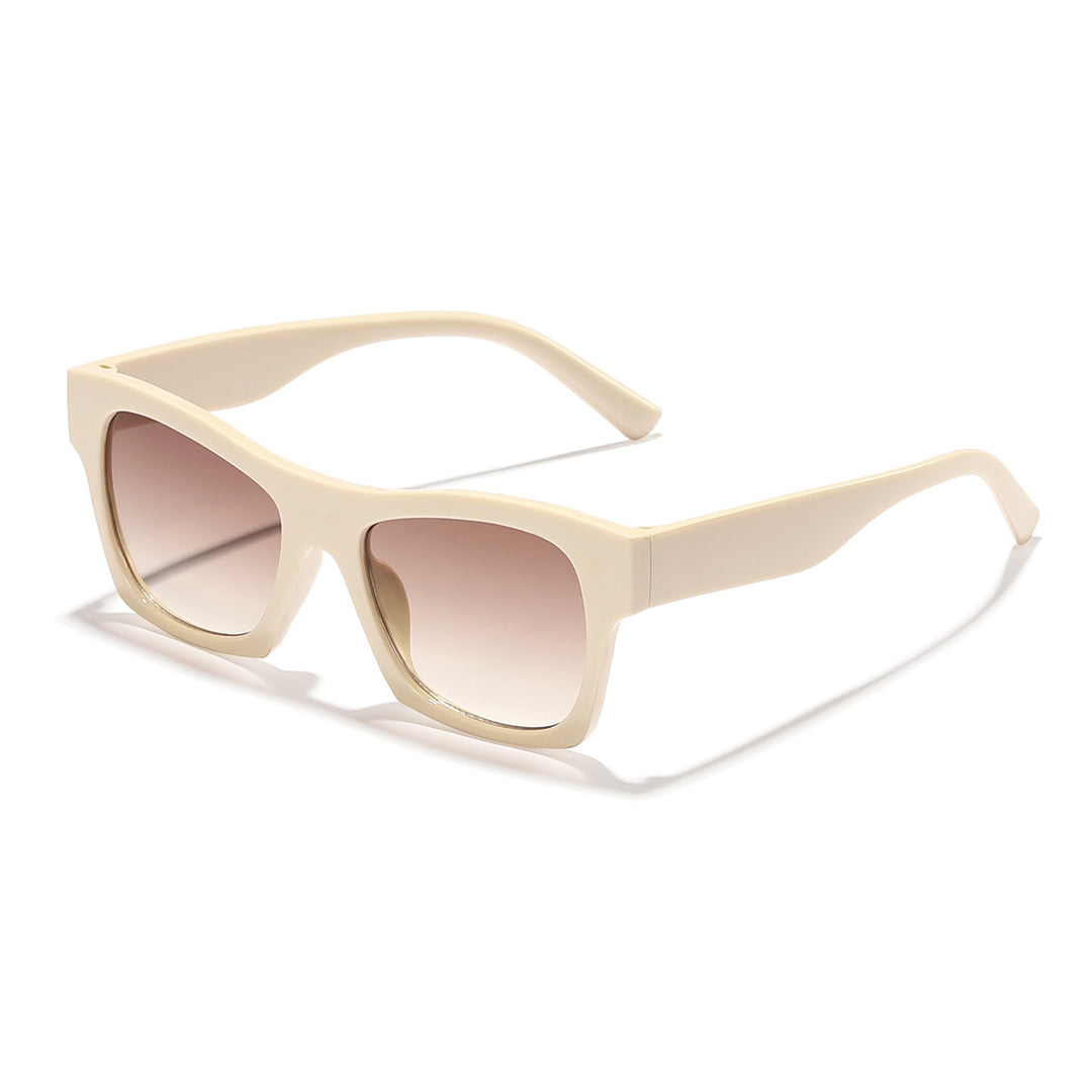 Damer moteriktig solbrille i elegant rektangulært design Luvikno