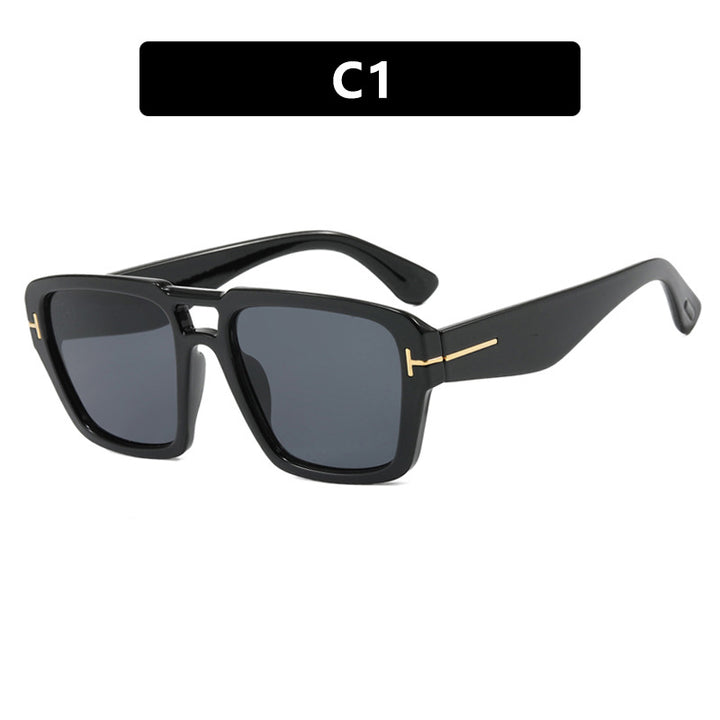 Damer moteriktig kvadratisk solbrille Luvikno