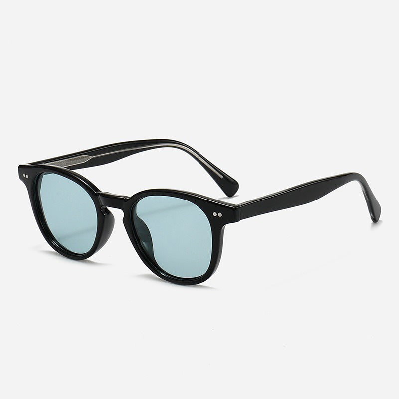 Dame Rund solbrille med stilfullt mønster og UV-beskyttelse Luvikno