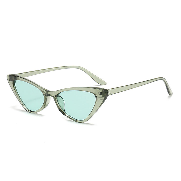 Dame stilige Cat-Eye solbriller med glanset plastramme Luvikno