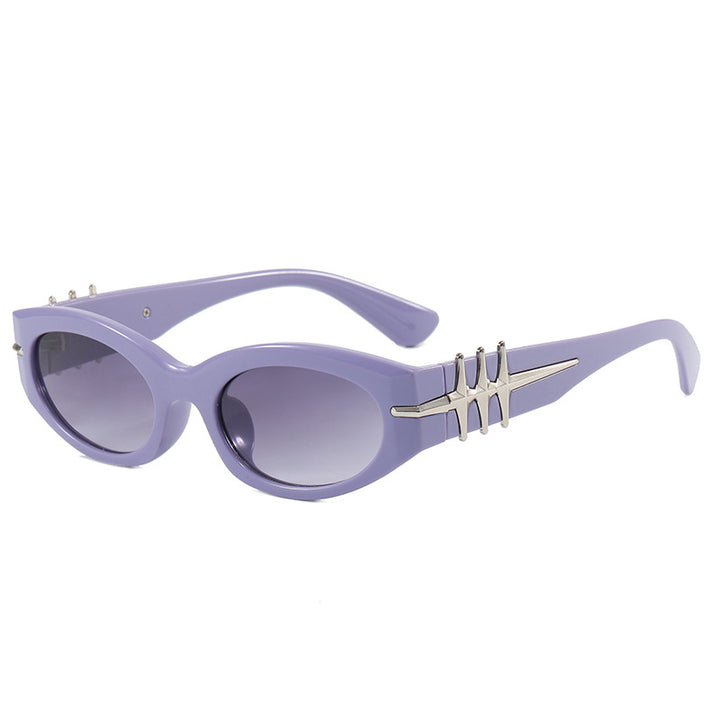 Dame elegant Cat-Eye solbriller med moteriktige aksenter Luvikno