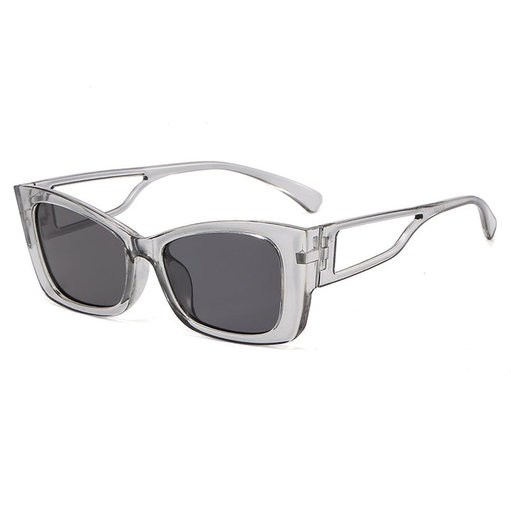 Damer trendy geometrisk solbrille med firkantet ramme Luvikno