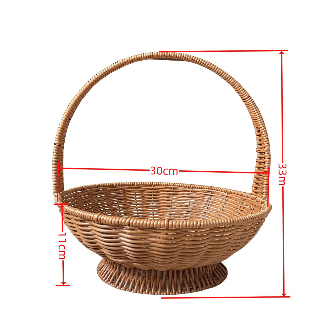 Dame håndlaget rattan kurv med håndtak Luvikno