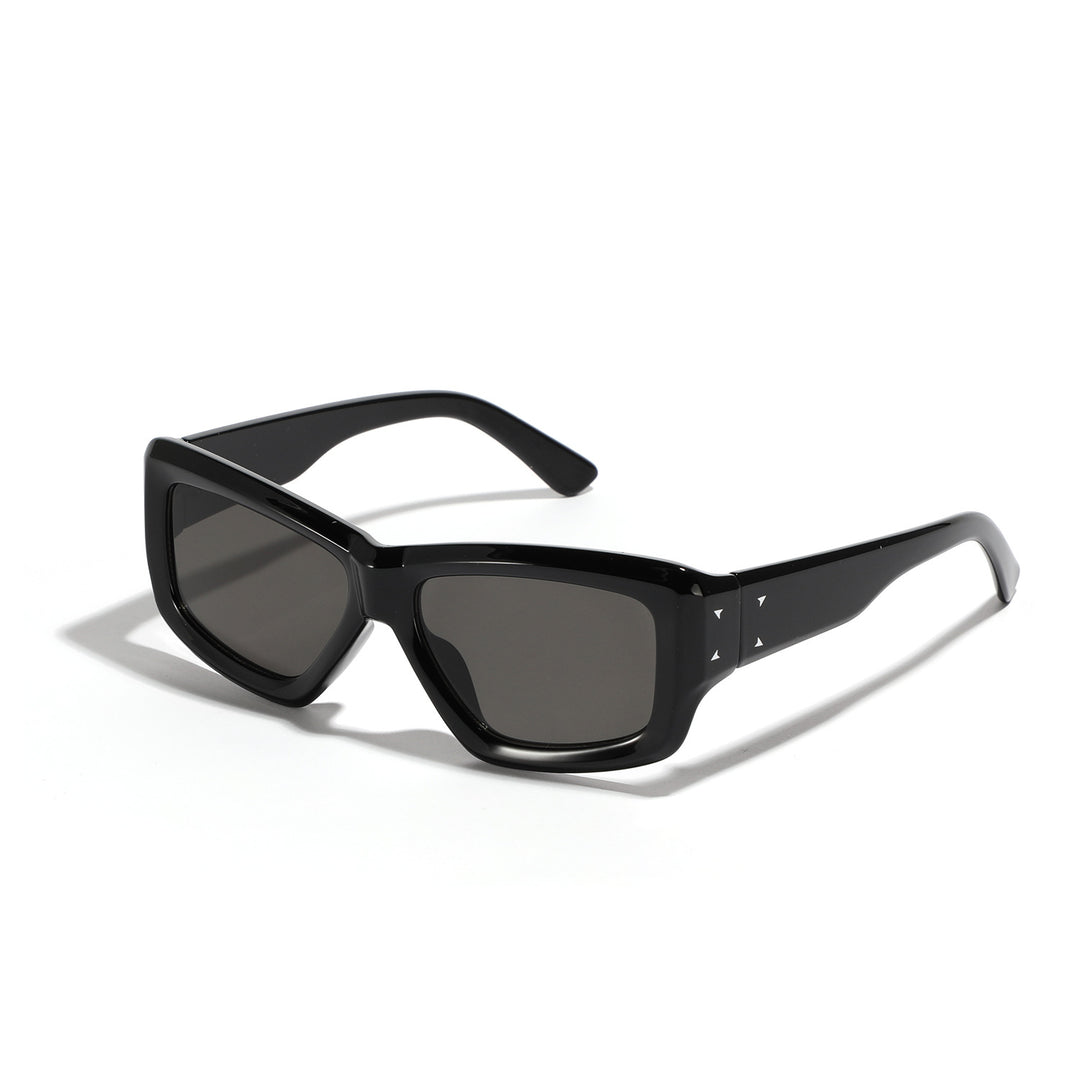 Damer oversized geometrisk solbrille med moderne ramme Luvikno