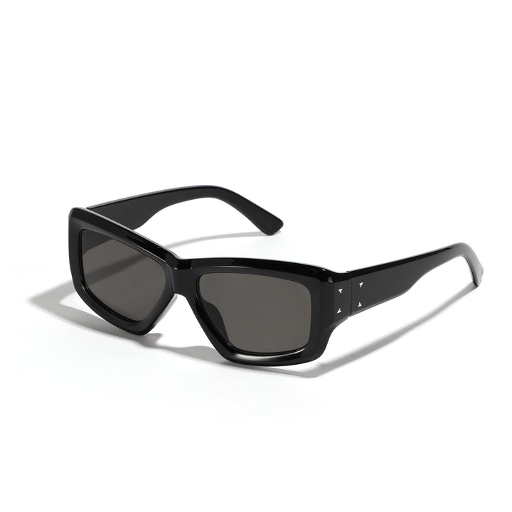 Damer oversized geometrisk solbrille med moderne ramme Luvikno