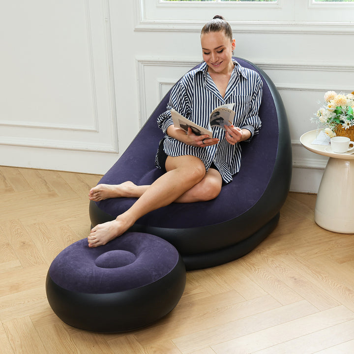 Kvinnenes oppblåsbare komfortsofa med ergonomisk ryggstøtte Luvikno