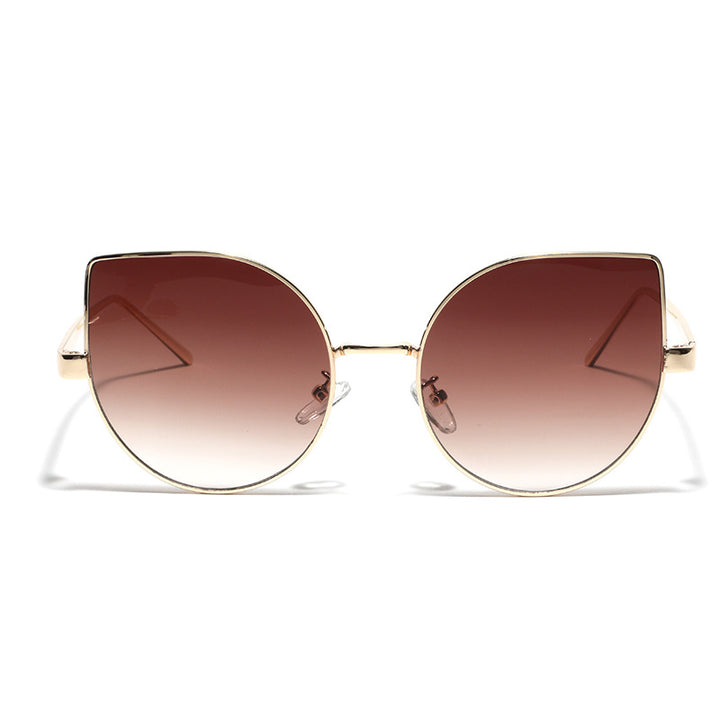 Dame Cat-Eye solbriller med polariserte linser og elegant metalramme Luvikno