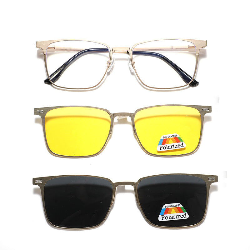 Dame fashionable solbrille med utskiftbare polariserende linser Luvikno