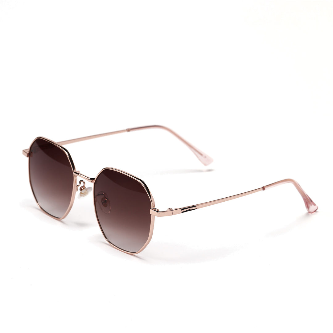 Dame moteriktig solbrille med oval ramme og polarisert glass Luvikno