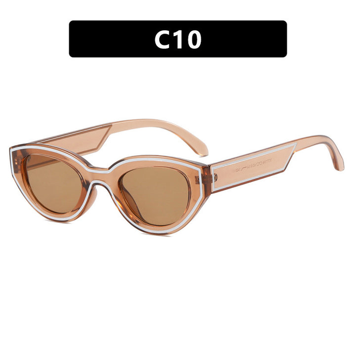 Dame Cat-Eye solbriller med innovativ ramme Luvikno