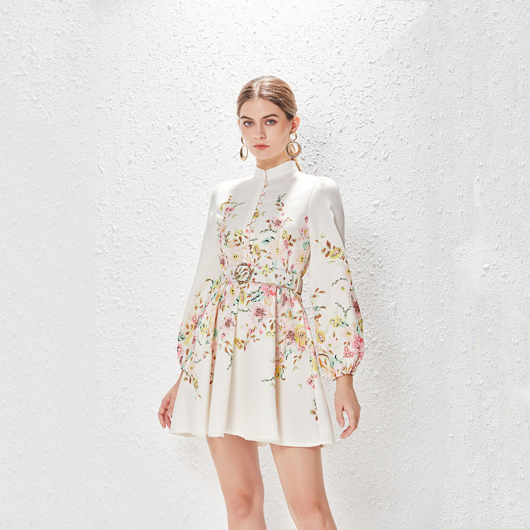 Luvik | Kuviollinen minimekko napilla