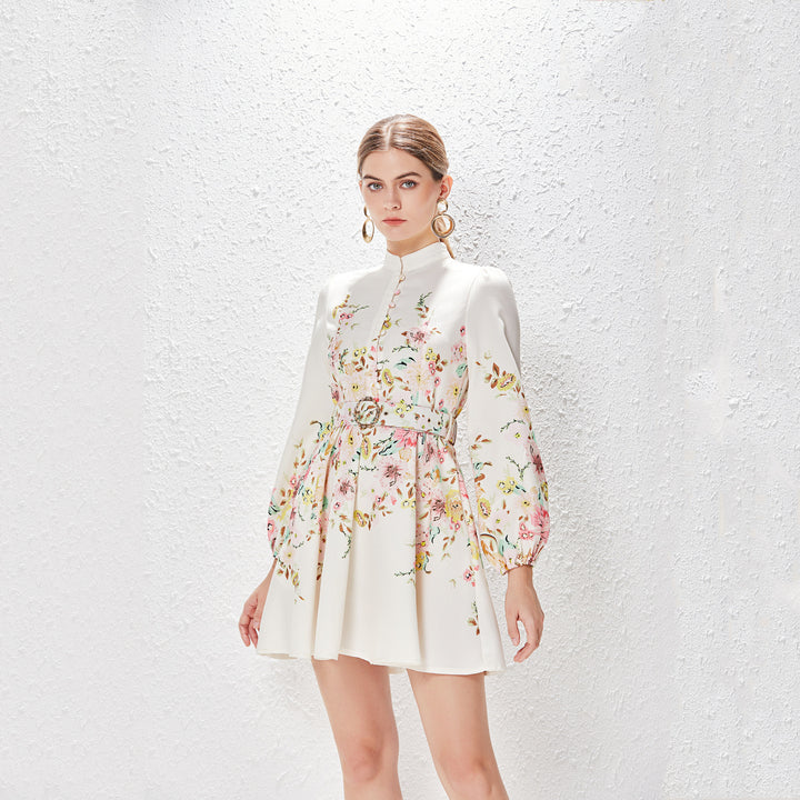 Luvik | Kuviollinen minimekko napilla