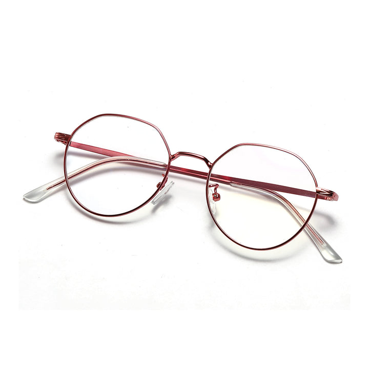 Dame rund brille med filigran metallramme Luvikno