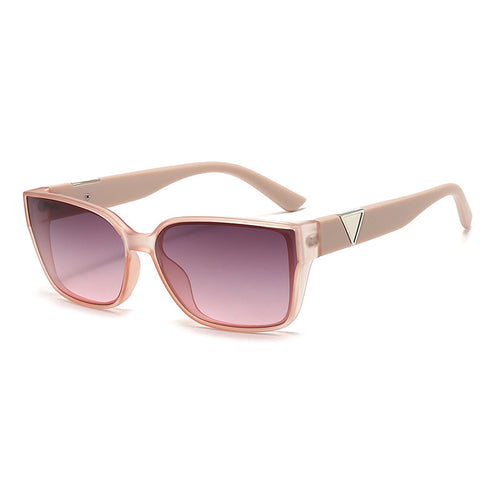 Dame Oversized kvadratisk solbrille med elegante detaljer Luvikno