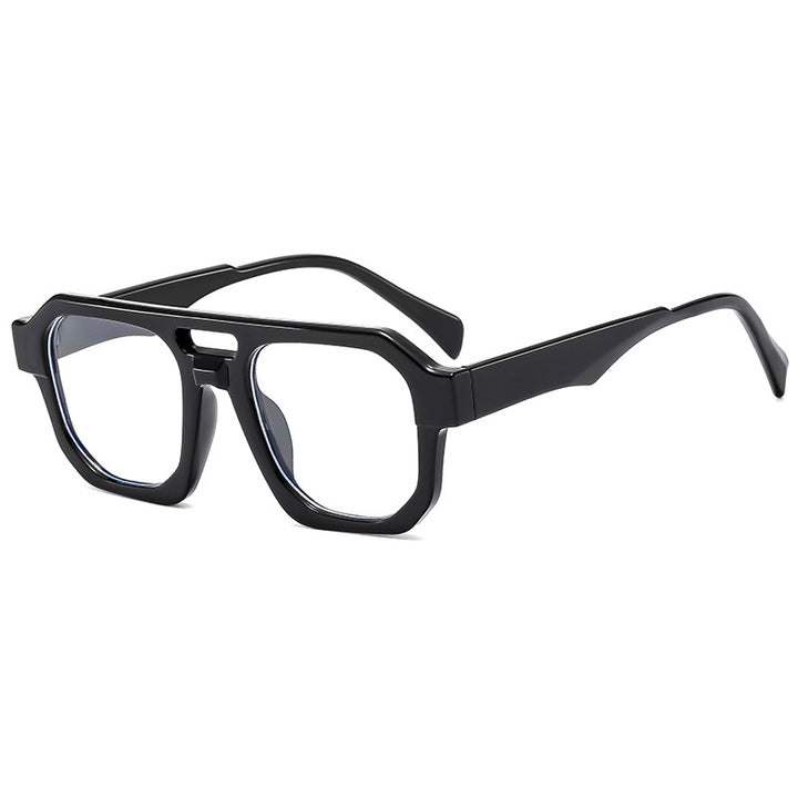 Dame eksklusiv polygonal solbrille med luksuriøst skjoldpadde-mønster Luvikno