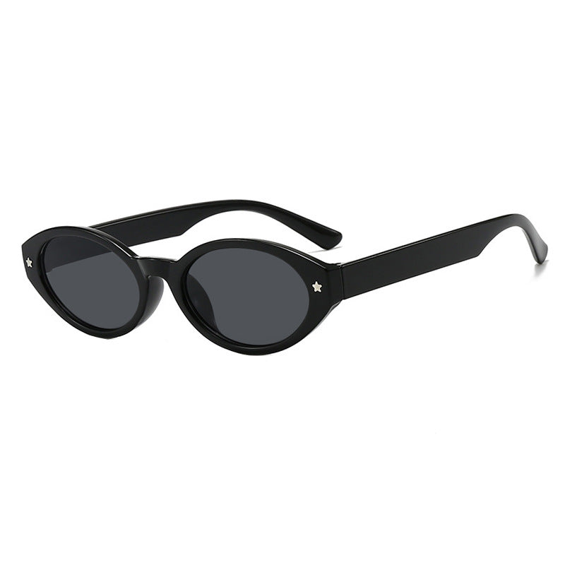 Dame Cat-Eye solbriller med elegant bæreveskedesign Luvikno