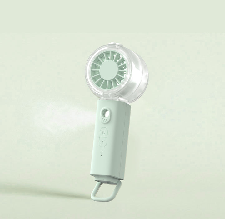 Unisex nan tragbarer Mini-Ventilator med spraytåke funksjon og USB-batteri Luvikno