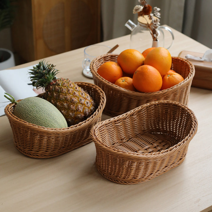 Unisex Elegant oval oppbevaringskurv laget av naturlige materialer Luvikno