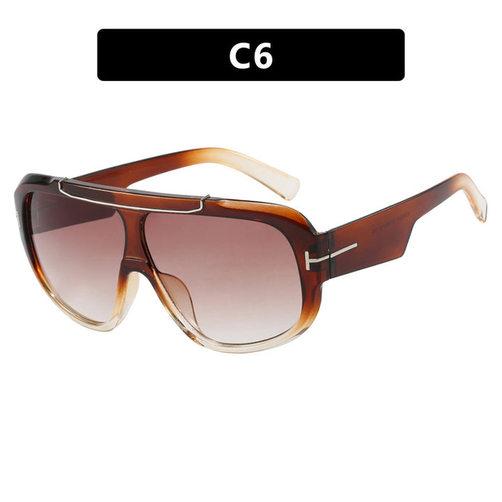 Dame Oversized-solbriller i moderne, transparent design Luvikno