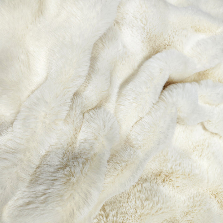 Dame luksuriøs og supermyk fleece-teppe Luvikno