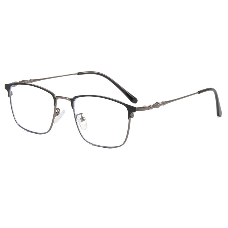 Dame moteriktig kvadratisk brille med elegant metallramme Luvikno