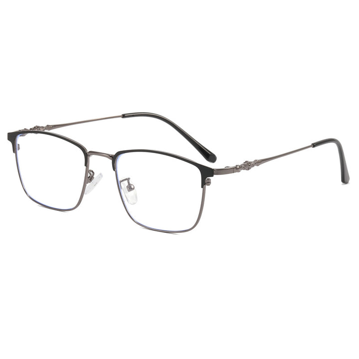 Dame moteriktig kvadratisk brille med elegant metallramme Luvikno