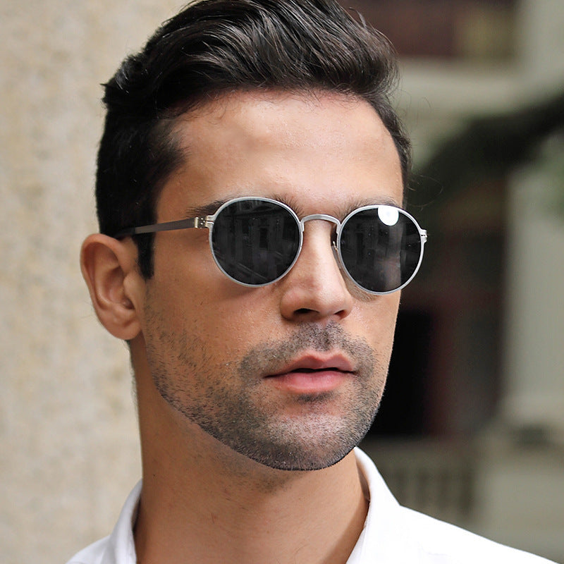 Dame elegant rund solbrille med UV-beskyttelse Luvikno