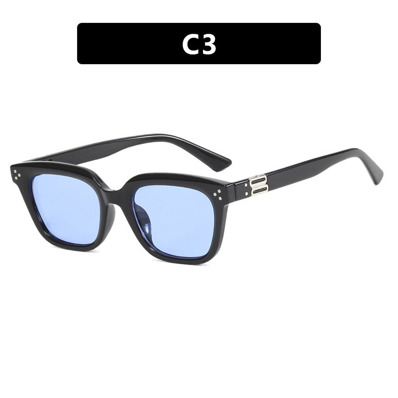 Dame oversized solbrille i moderne geometrisk design Luvikno