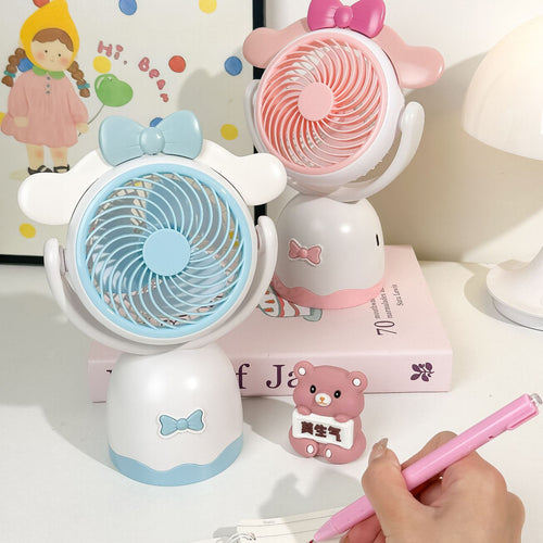 Dame portable mini håndholdt vifte med leken katte-design Luvikno