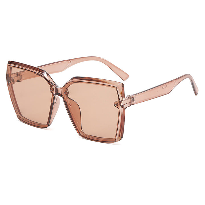 Damer Oversized Solbrille med moderne skilpaddedesign Luvikno
