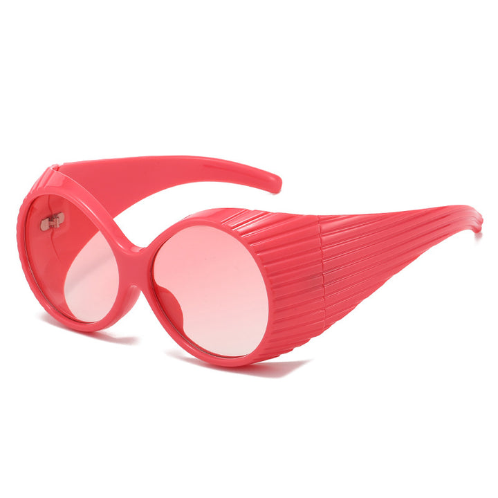 Dame Ekstravagant Solbrille med unikt bølgedesign Luvikno