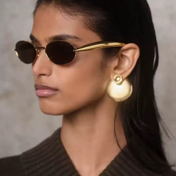 Dame moteriktig Oversized-solbrille med elegant design Luvikno