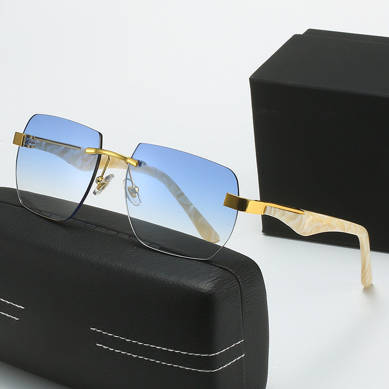 Dame Fashion-solbriller i moderne geometrisk design Luvikno