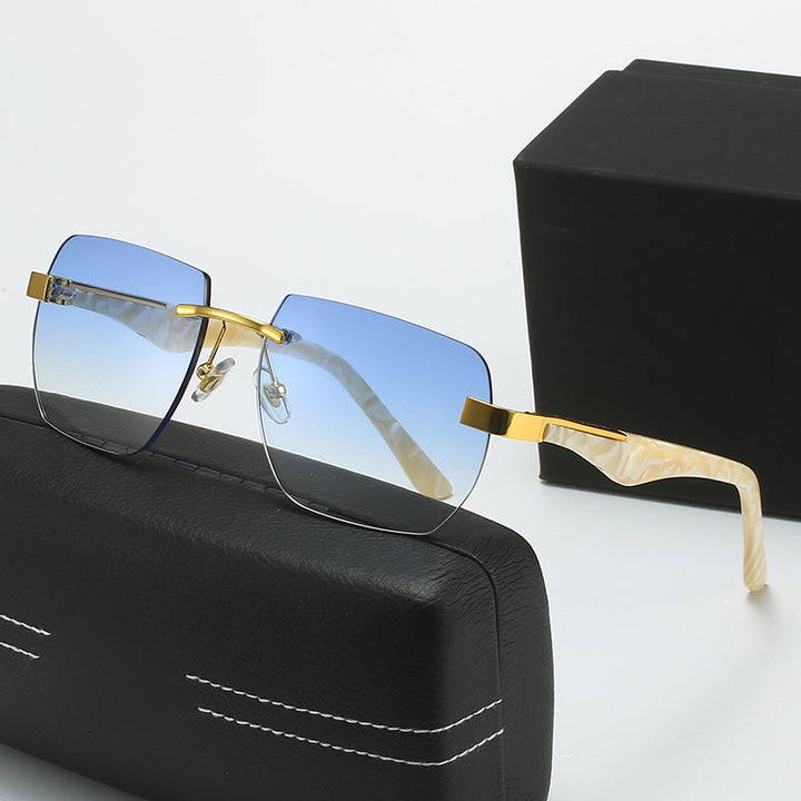 Dame Fashion-solbriller i moderne geometrisk design Luvikno
