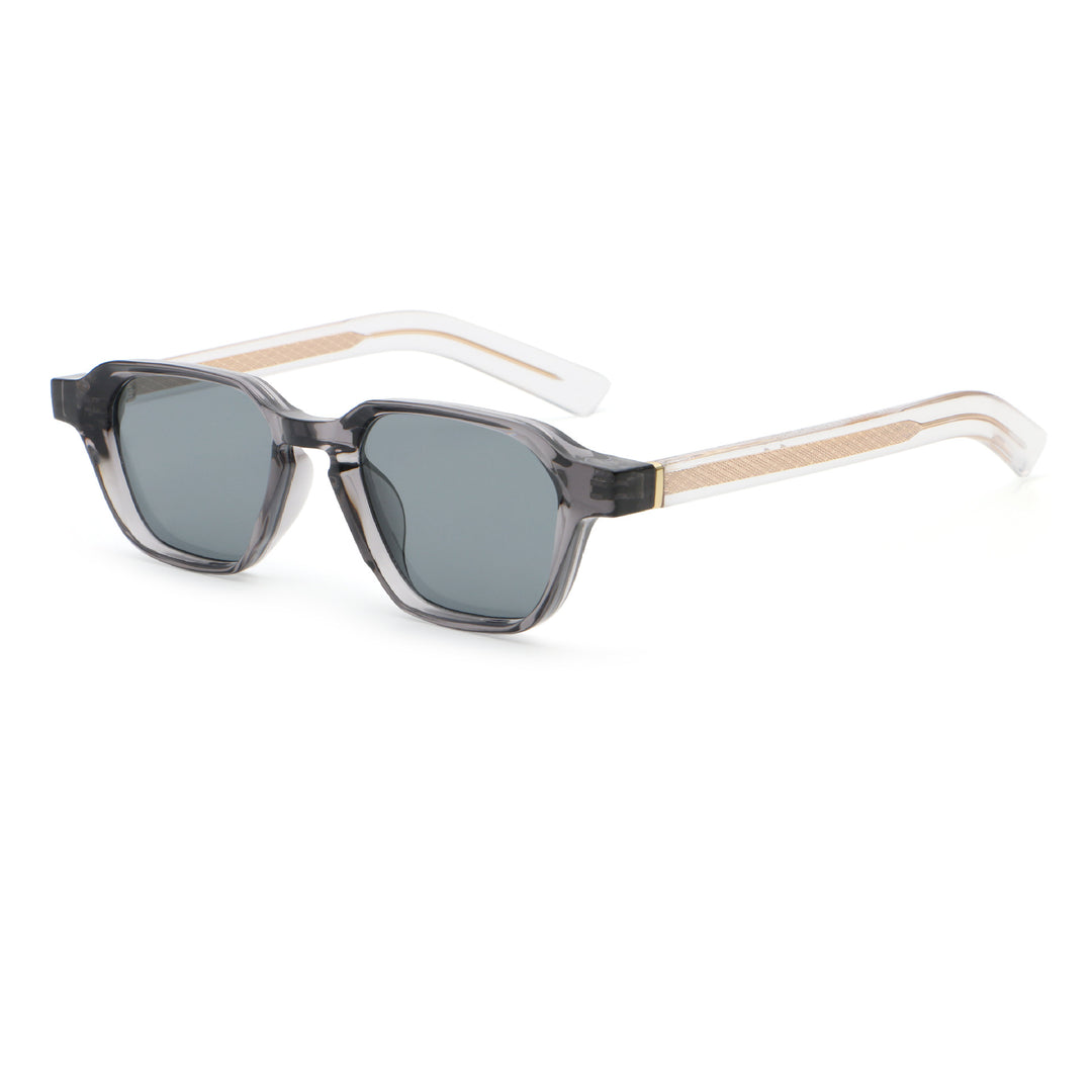 Dame solbrille i spesielt design med kantede glass Luvikno