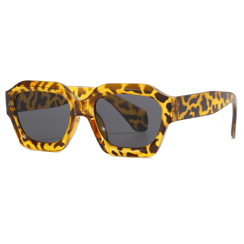 Dame modische geometriske oversized solbriller Luvikno