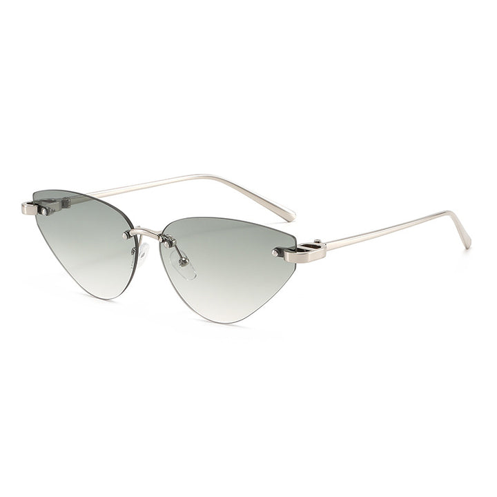 Dame elegante Cat-Eye solbriller med ultralett metallramme Luvikno