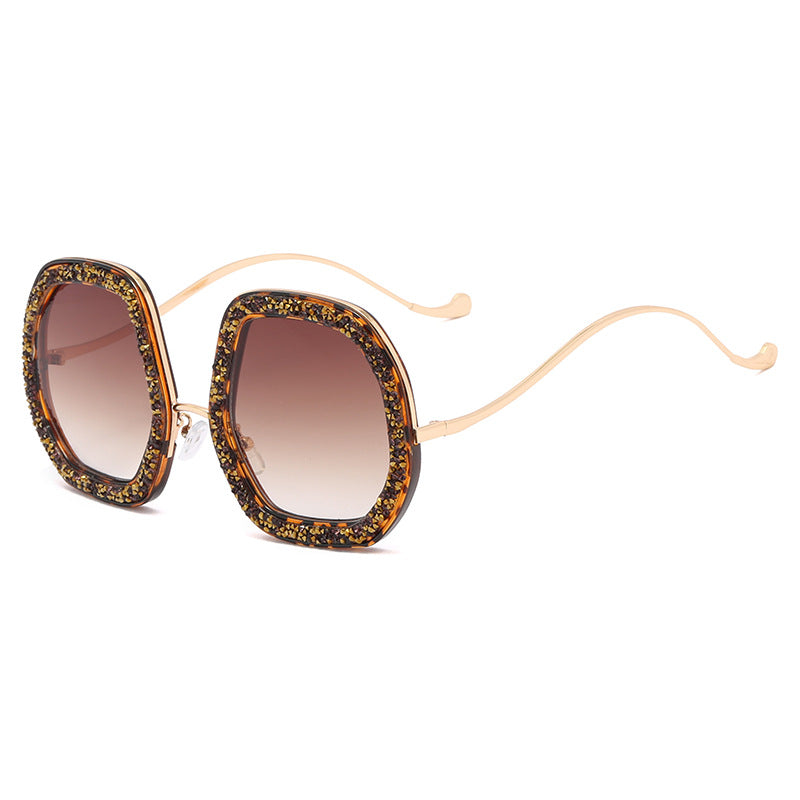 Damer ekstravagant solbrille med glitrende ramme Luvikno