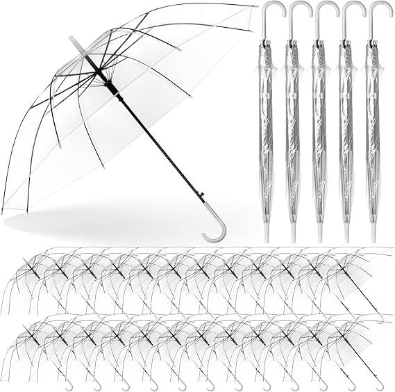 Dame Gjennomsiktig Regnparaply med elegant design Luvikno