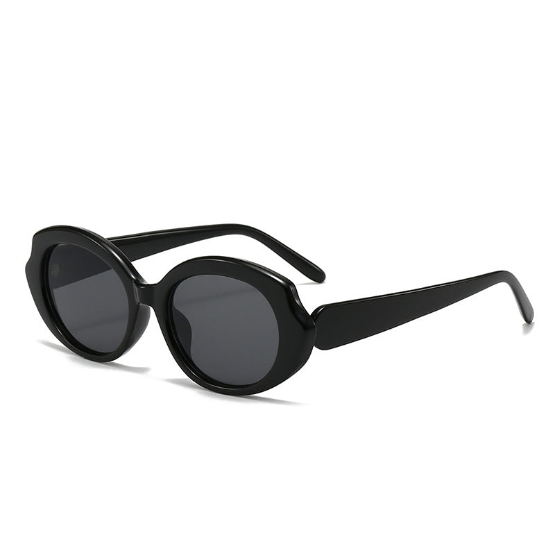 Dame moderne runde designer-solbriller Luvikno