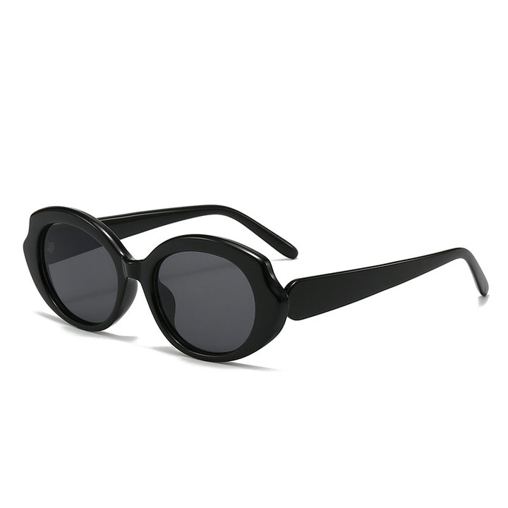 Dame moderne runde designer-solbriller Luvikno